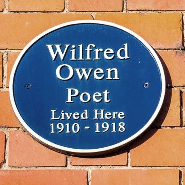 New plaque tribute to war poet Owen
