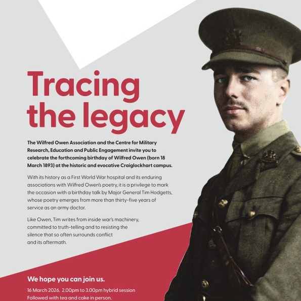 Wilfred Owen birthday lecture 2026 further event details