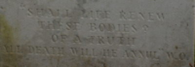Inscription on Owen's grave