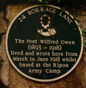 Plaque at Borrage Lane